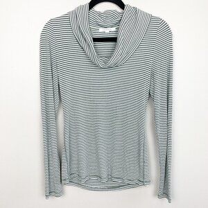 Anthropologie Pure + Good Cowl Neck Striped Top